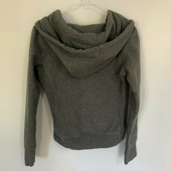 Hudsons Bay x  Olympics Hoodie Women's S Oversized Hood Gray Patch Zip EUC - Picture 3 of 4